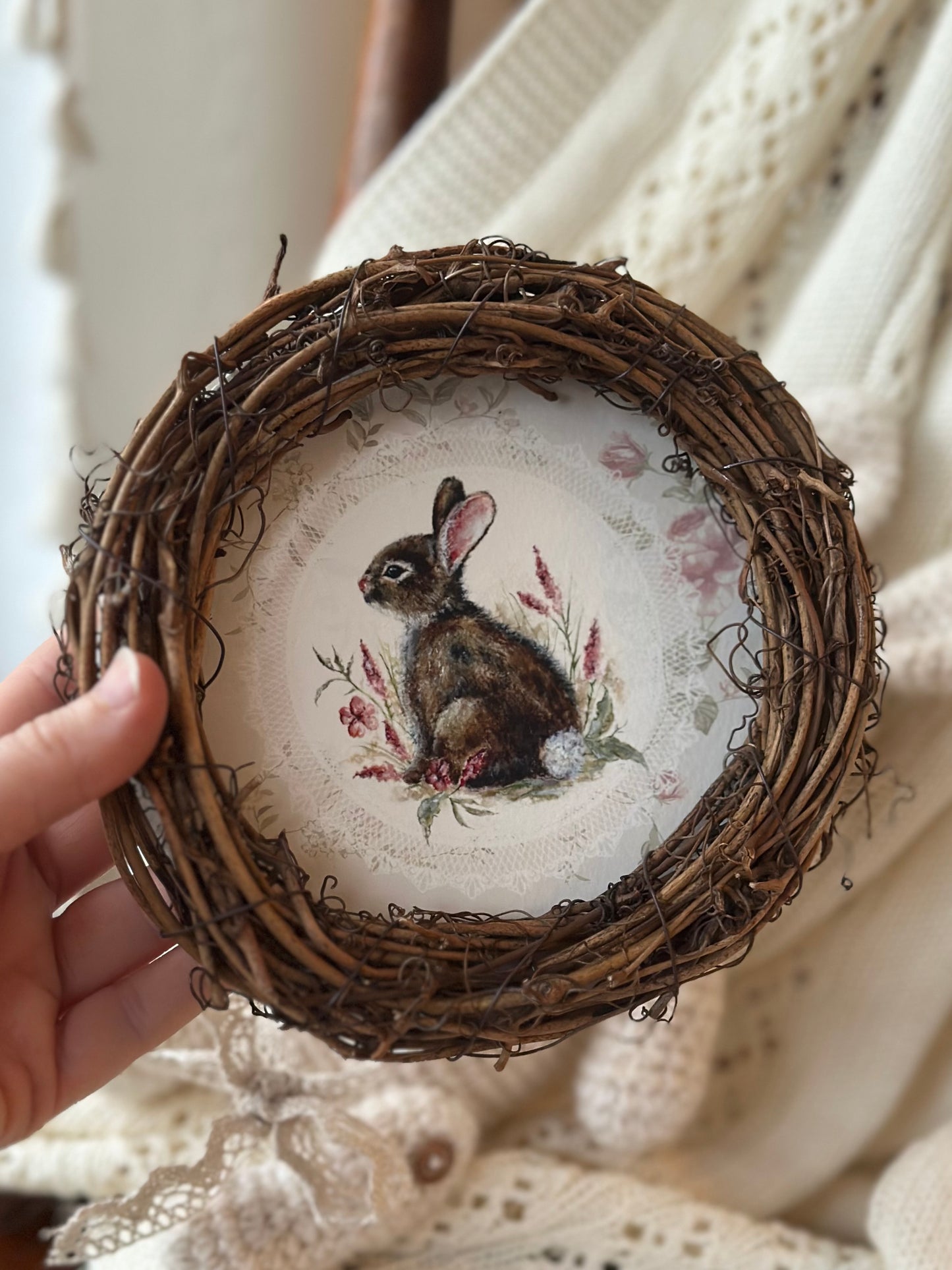 Wreath framed print - A flower´s Dream