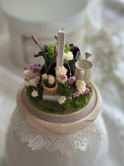 Miniature scenery - among the flowers