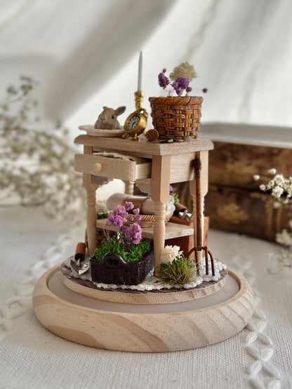 Miniature scenery - among the flowers
