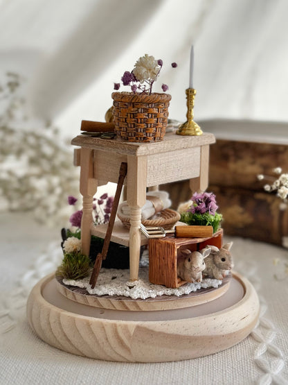 Miniature scenery - among the flowers