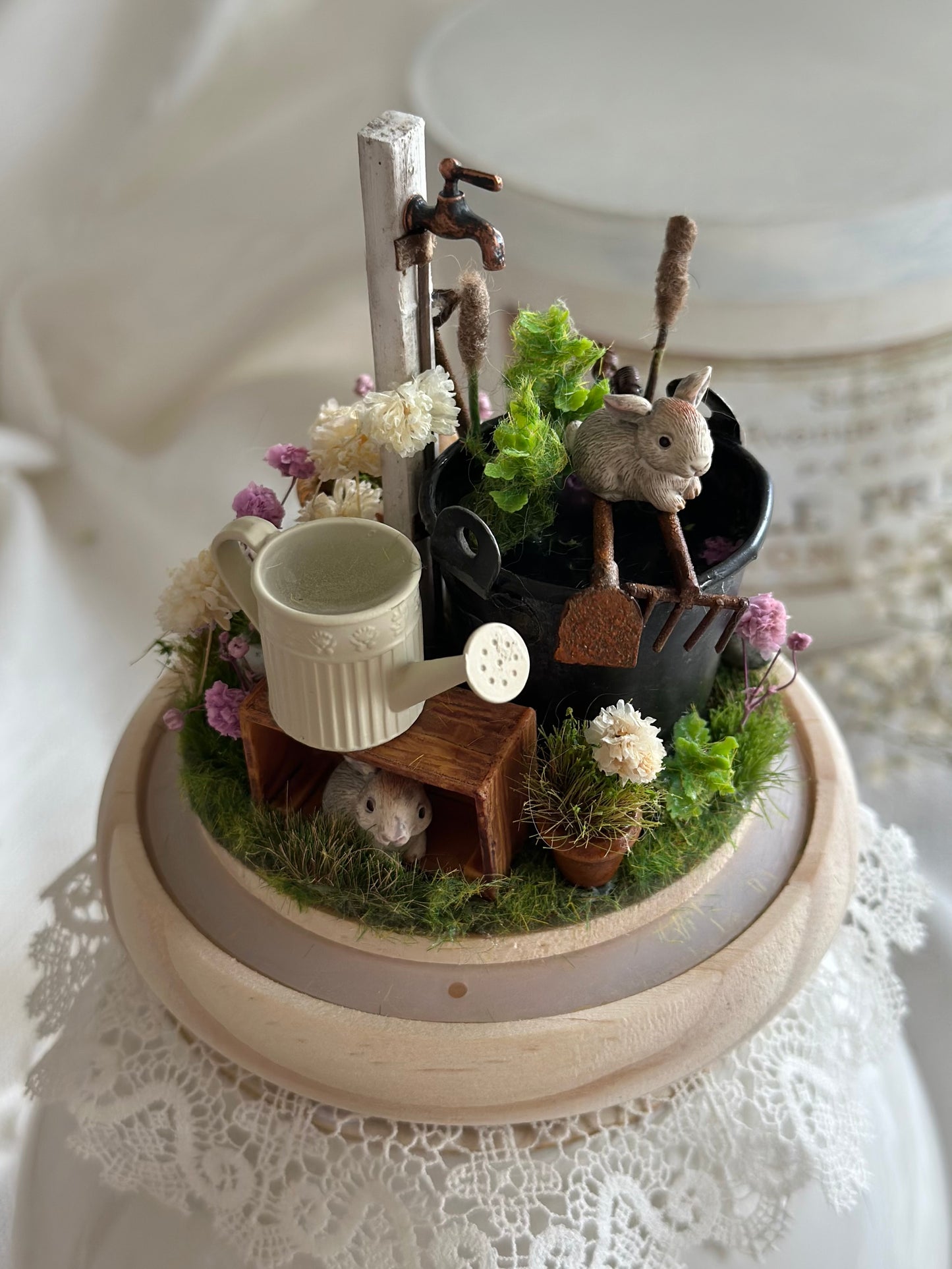 Miniature scenery - among the flowers