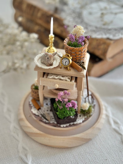 Miniature scenery - among the flowers
